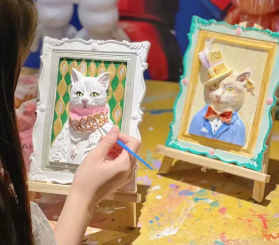 3D Cat Relief Painting Workshop