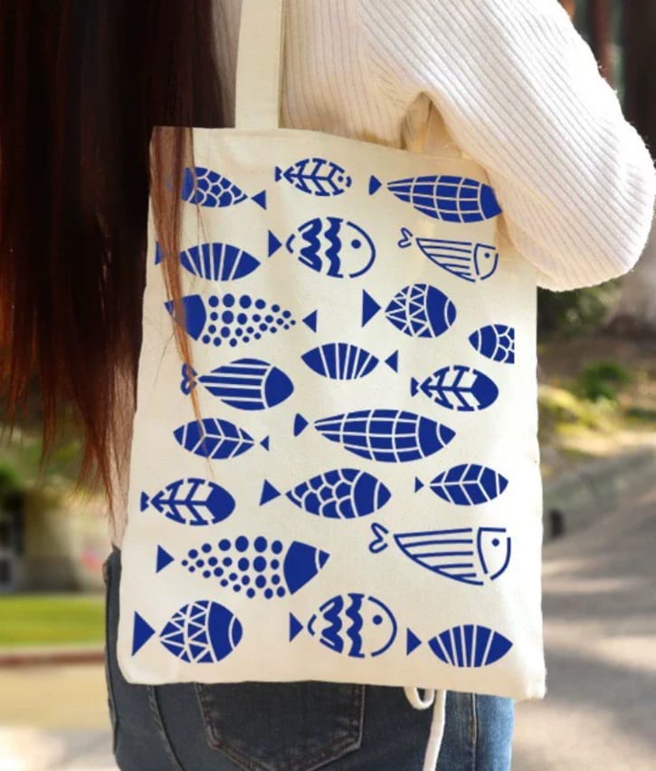 Free-Swimming Fish Gyotaku Canvas Bag Workshop