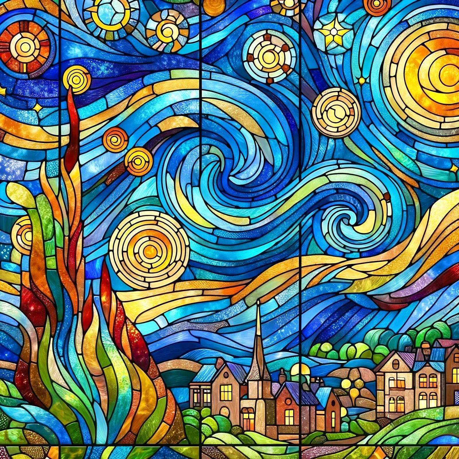 Jingle Joy: Hand-painted Starry Night Rose Window Workshop [Early Bird]